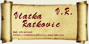 Vlatka Ratković vizit kartica